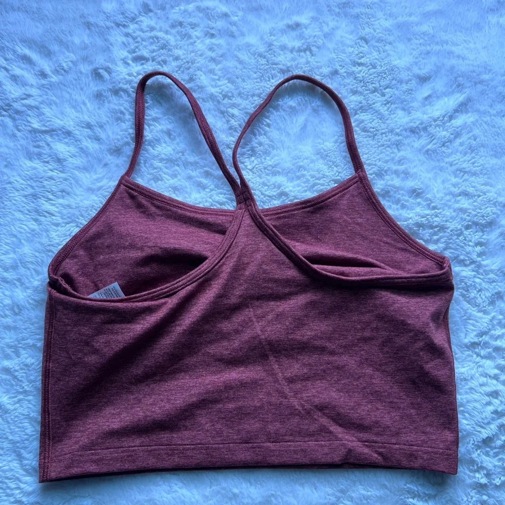 OFFLINE by Aerie The Hugger Recharge Sports Bra Heathered Burgundy Medium NWOT